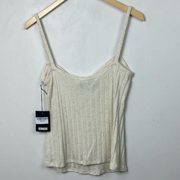 NWT Reformation Pippy Top Natural Sweetheart Tank Size XL Linen Bohemian Boho‎ - Picture 9 of 11